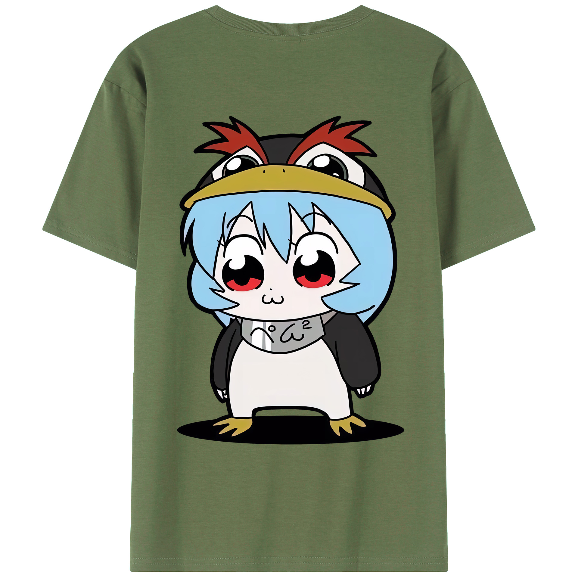 （画像用） EVA 新世紀エヴァンゲリオン 綿100％ メンズ半袖Tシャツ（バックプリント） 通気性